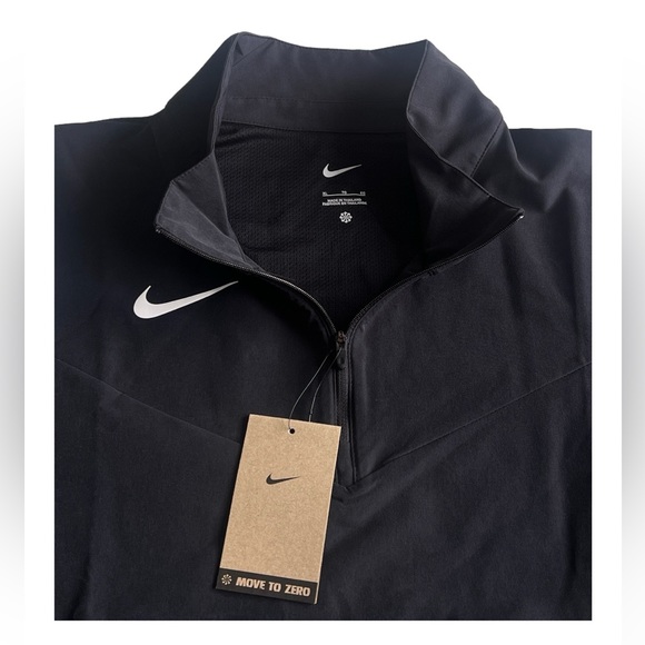 Nike Men’s 1/4 Zip Shirt Jacket Coach Performance Black White Size XL DJ5113-010 - Picture 7 of 9
